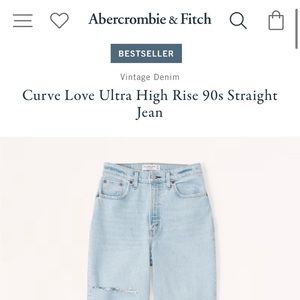 Curve Love Ultra High Rise 90s Straight Jean size 26